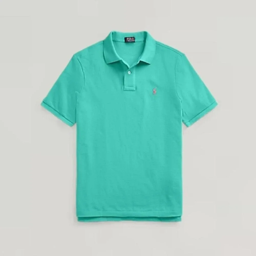 Ralph Lauren Polo Shirt XL Green Turquoise Classic Fit Mesh Preppy Streetwear